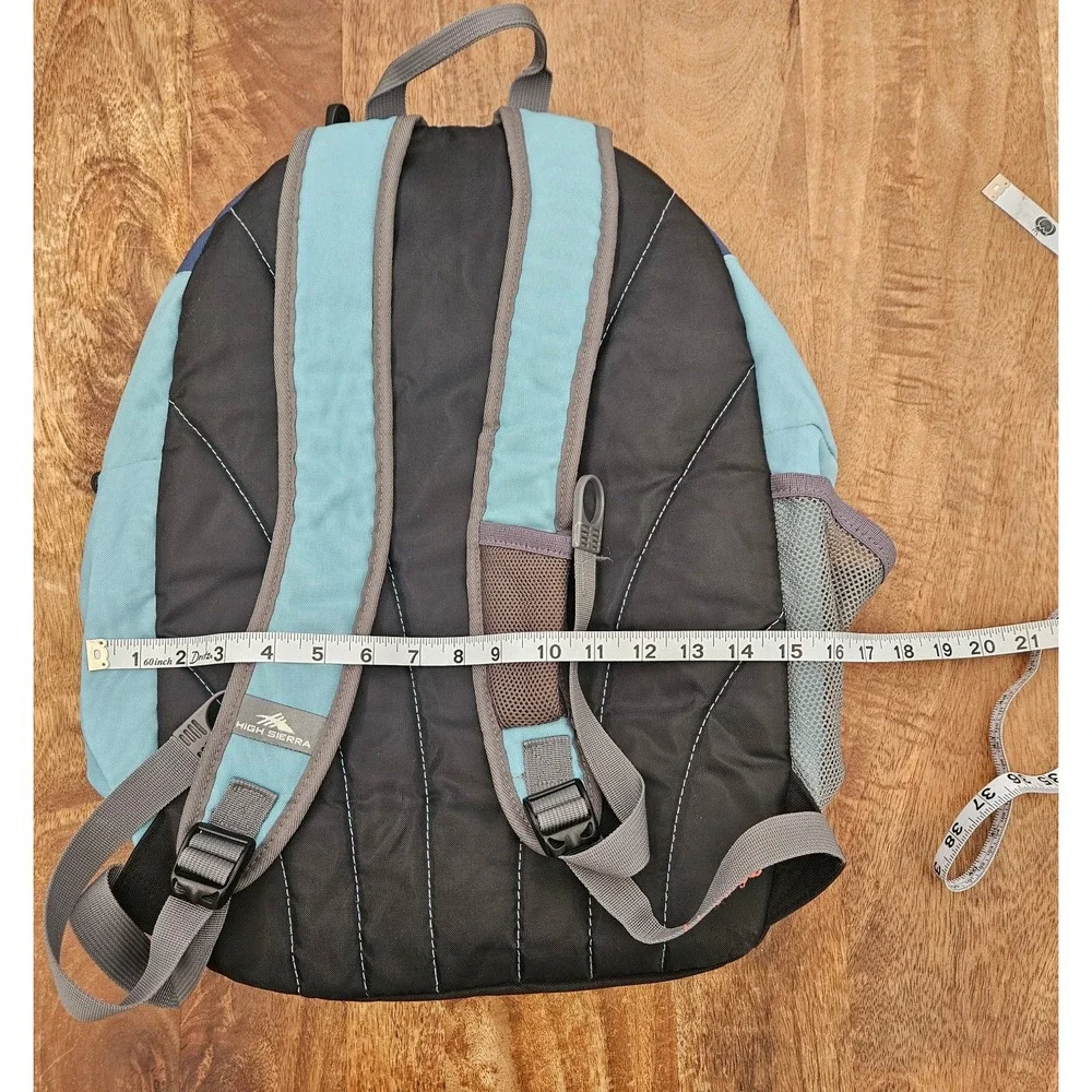 High Sierra Backpack Blue Adult Pockets Travel School Bag